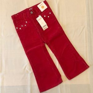 Gymboree girls size 3 red cords. NWT
